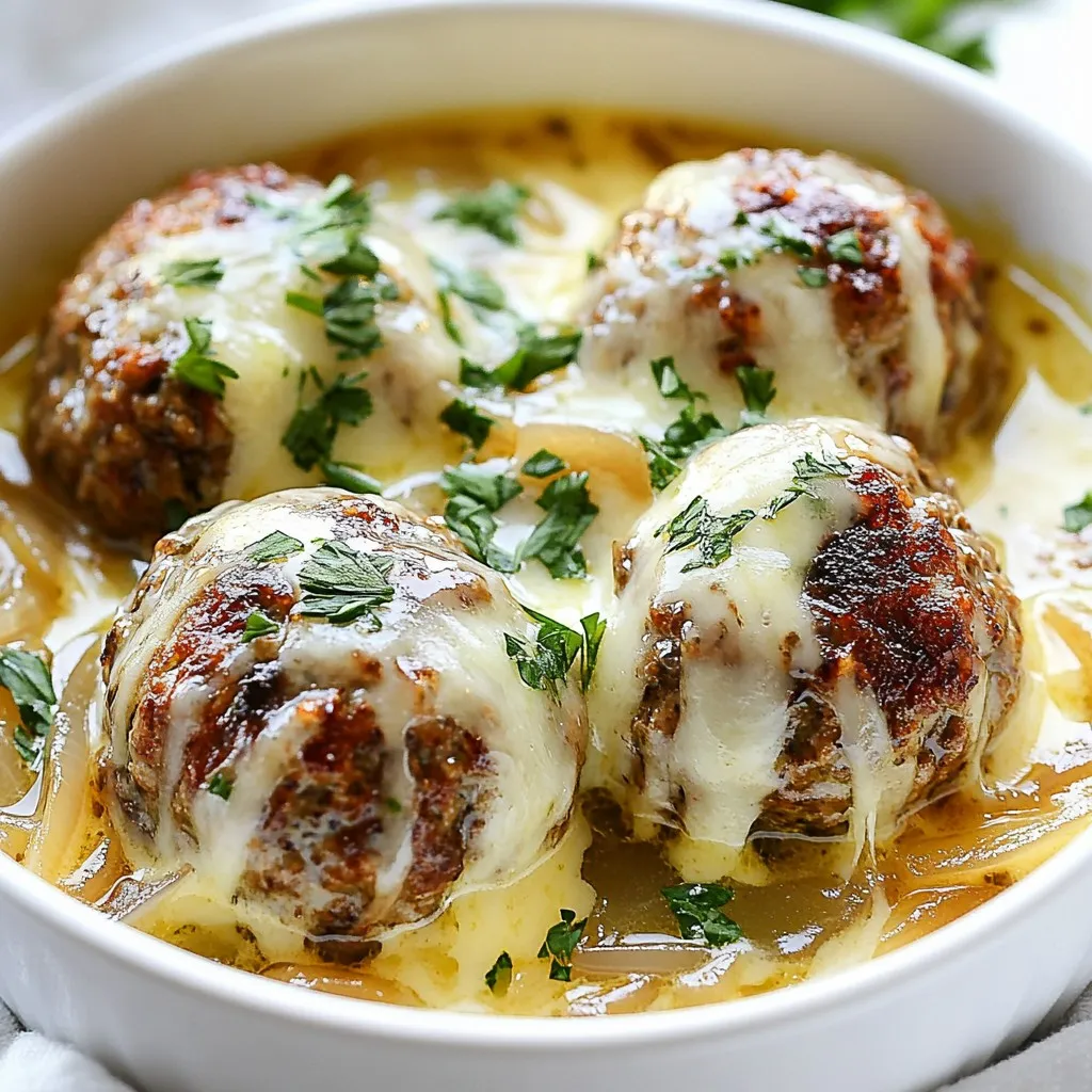 French Onion Meatballs Savory and Comforting Dish