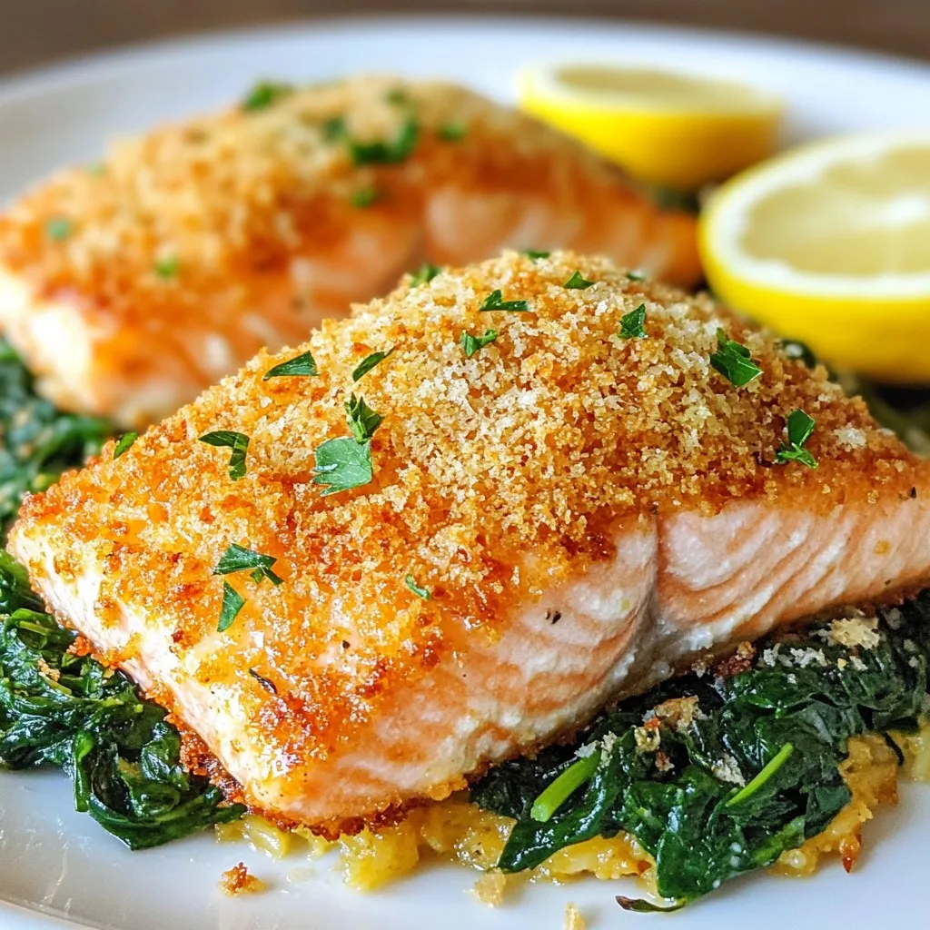 Crispy Parmesan Crusted Salmon Easy Dinner Recipe