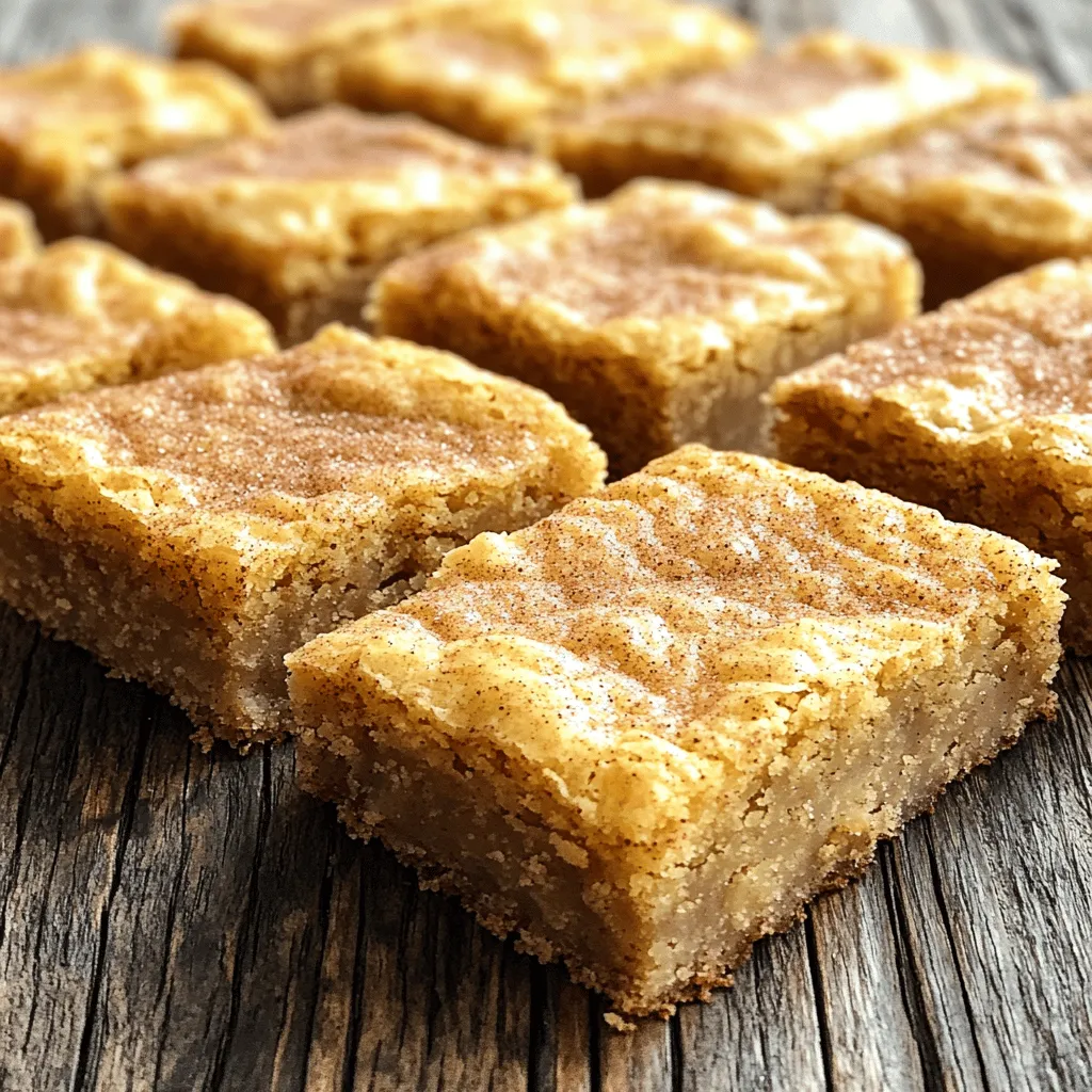 Chewy Snickerdoodle Blondies Delightful Easy Recipe