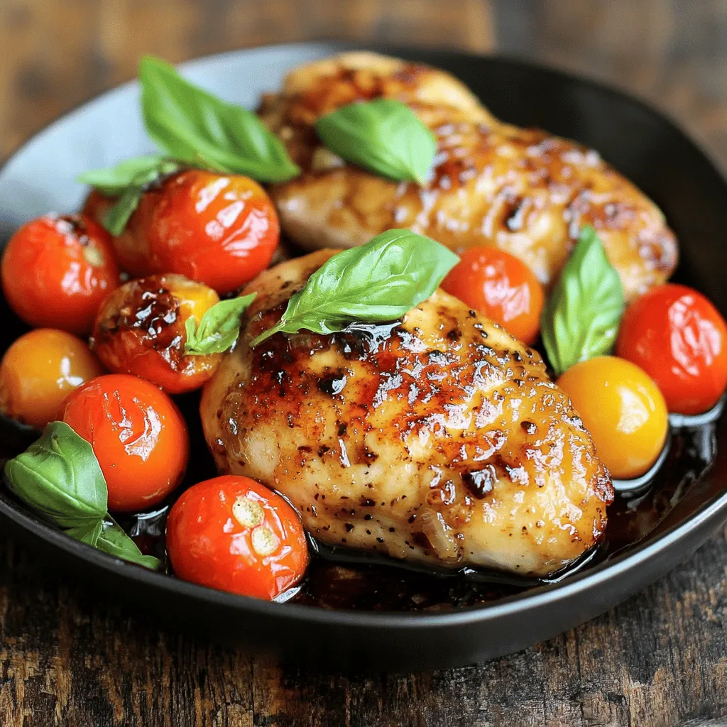 Savory Balsamic Chicken with Burst Tomatoes Delight