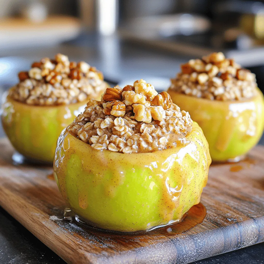 Cinnamon Oatmeal Stuffed Apples Tasty and Cozy Treat
