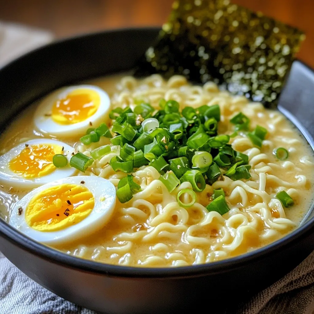 Minute Creamy Garlic Ramen Quick and Tasty Delight