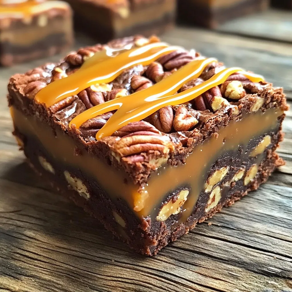 Caramel Pecan Turtle Brownie Bars Irresistible Treat