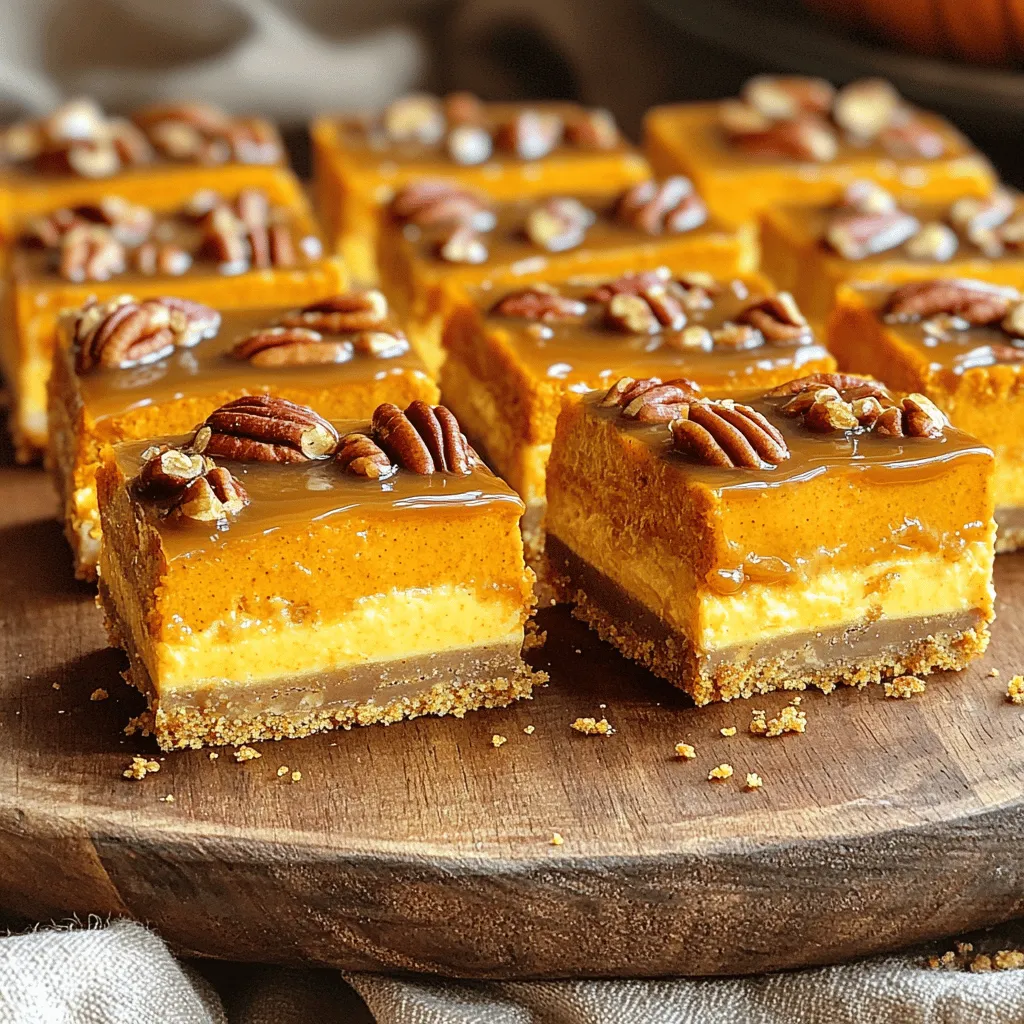 Caramel Pecan Pumpkin Cheesecake Bars Irresistible Treat