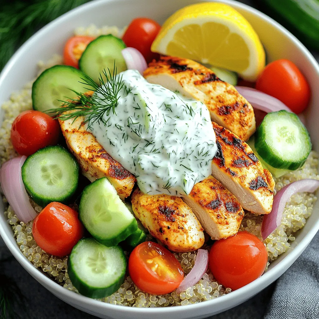 Chicken Tzatziki Bowls Packed with Flavorful Goodness