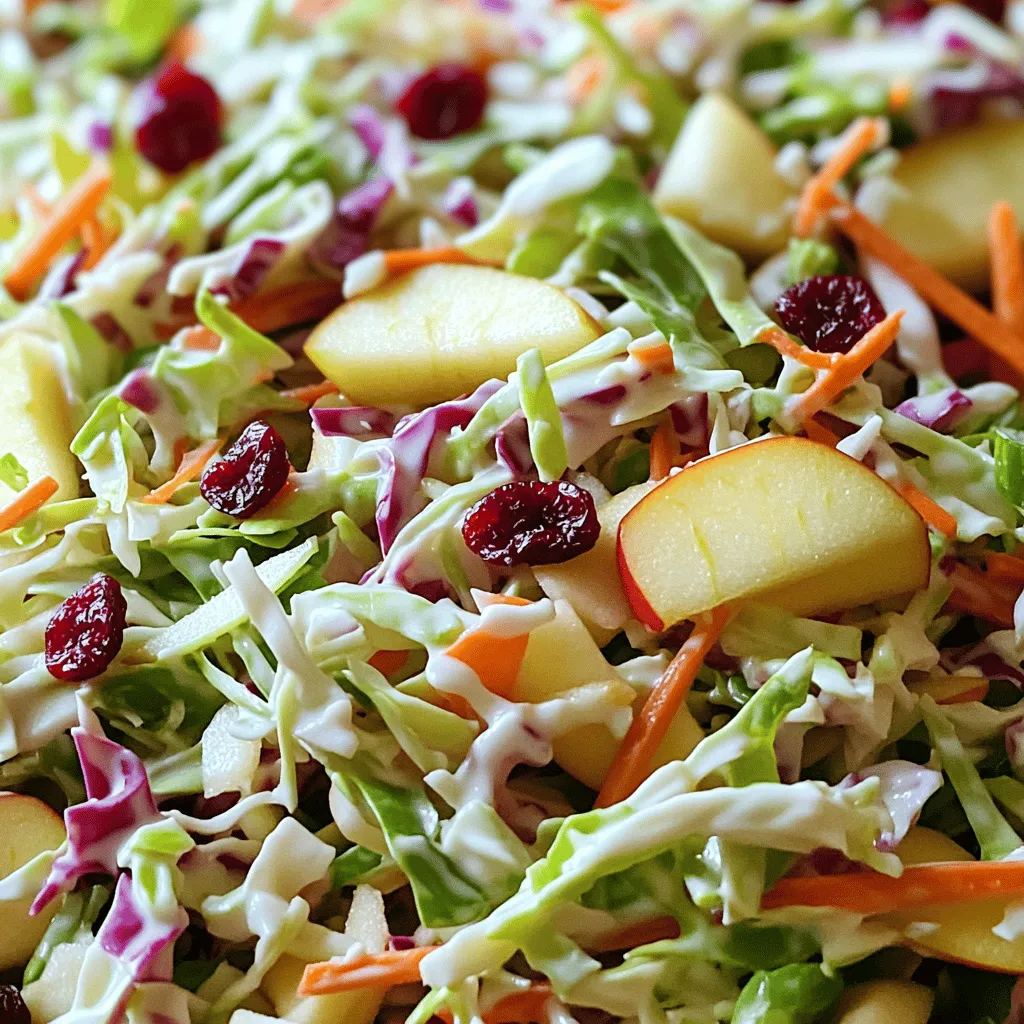 Cranberry Apple Coleslaw Fresh and Crunchy Delight