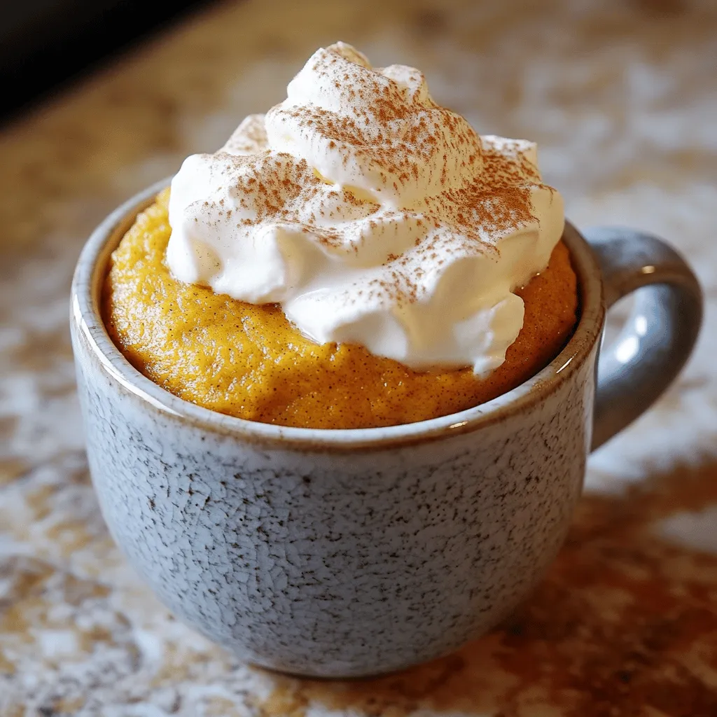 Pumpkin Spice Latte Mug Cake Quick and Easy Recipe