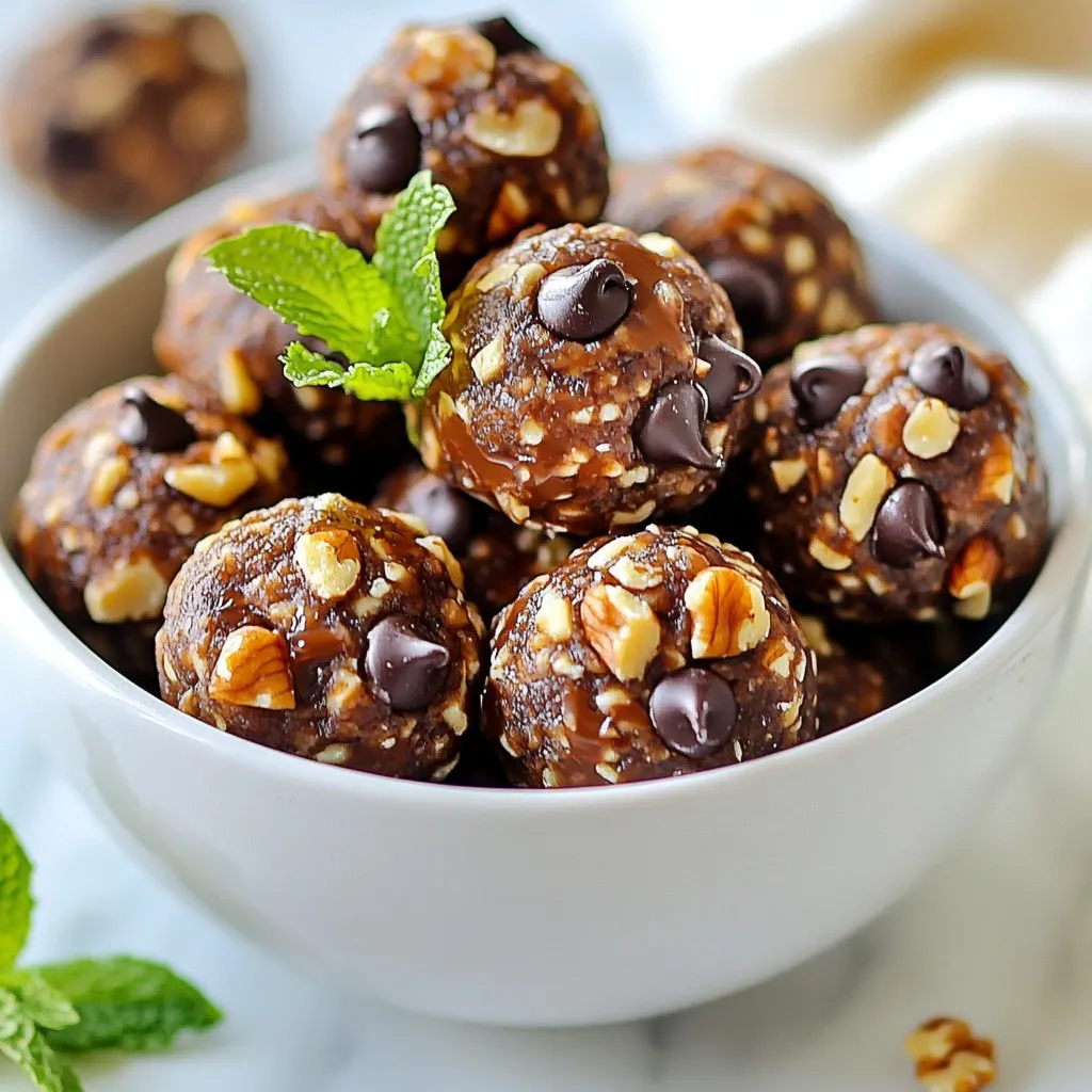 Mint Chocolate Chip Protein Balls Healthy Snack Option
