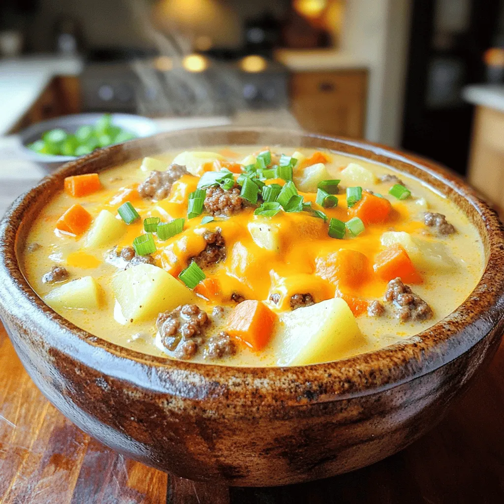 The Best Cheeseburger Soup Creamy and Hearty Delight