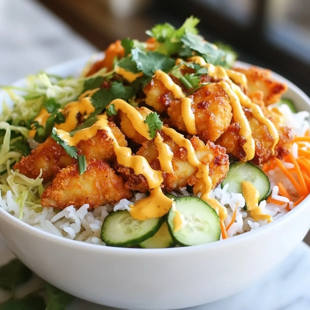 Crispy Bang Bang Chicken Bowl Tasty Meal Idea