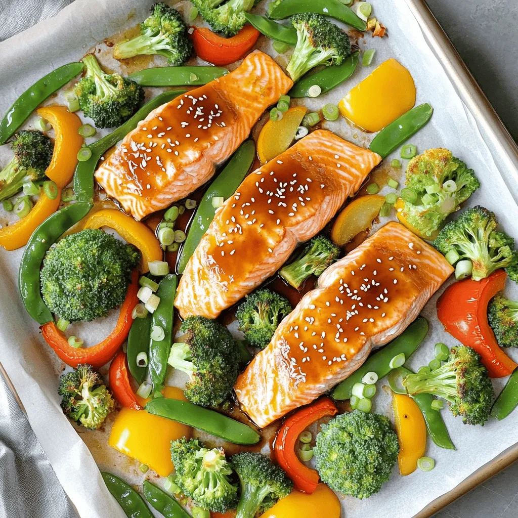 Sheet-Pan Teriyaki Salmon and Veggies Delight