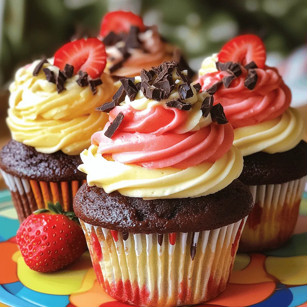 Neapolitan Cupcakes Delightful and Easy Recipe