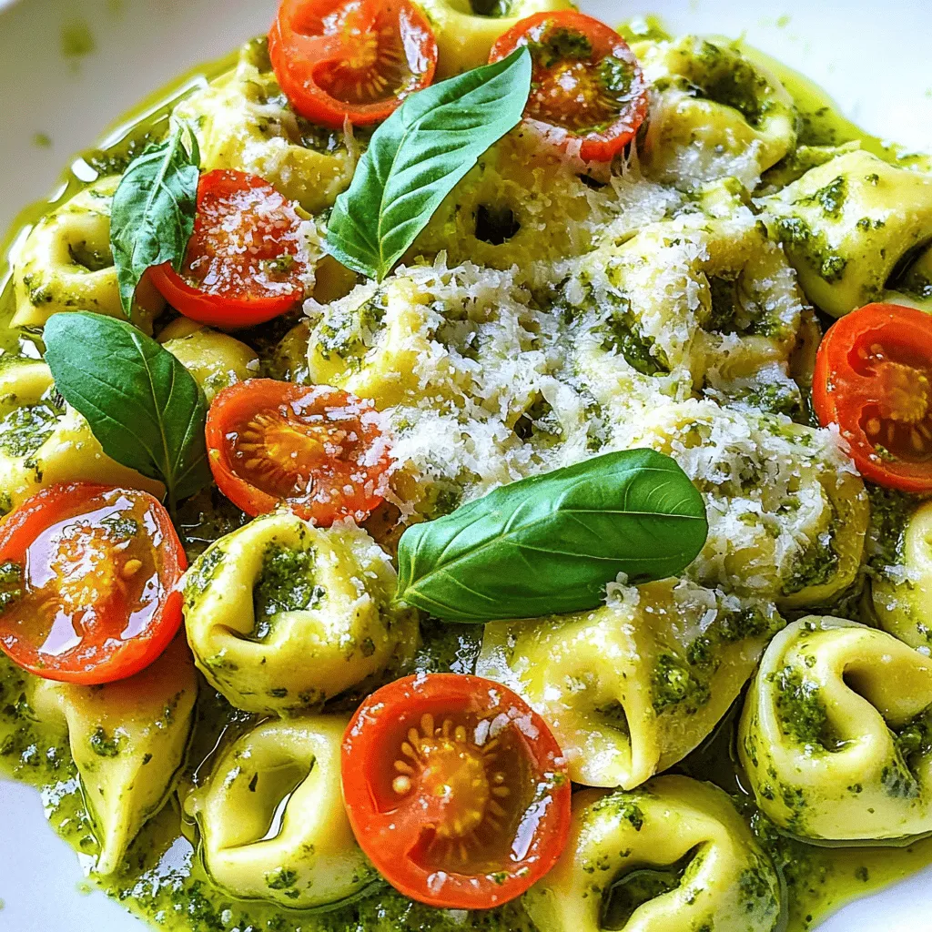 Minute Creamy Pesto Tortellini Quick and Easy Dish