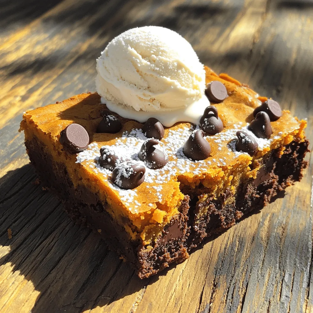 Chocolate Chip Pumpkin Blondies Delightful Fall Treat