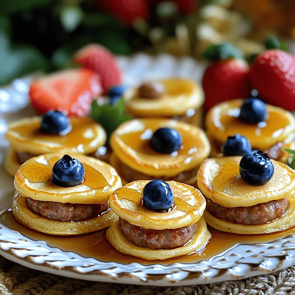 Mini Pancake Sausage Bites Tasty Breakfast Treat