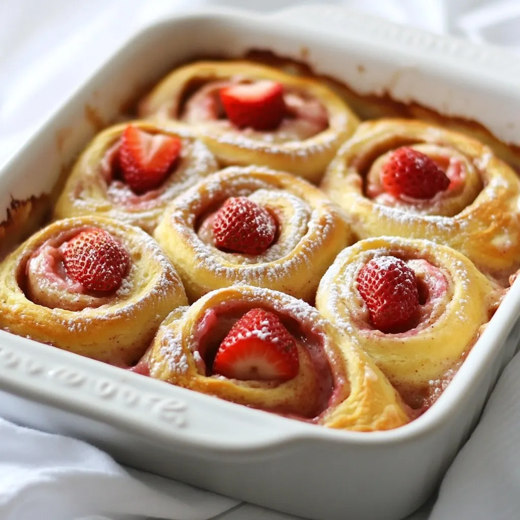 Strawberry Cinnamon Roll Bake Easy and Tasty Treat