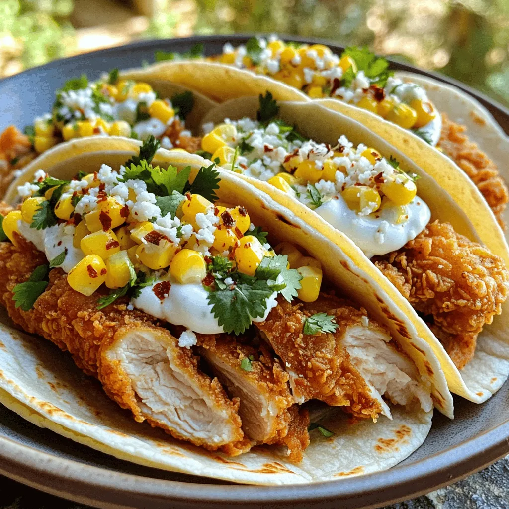 Fried Chicken Street Corn Tacos Flavorful and Fun