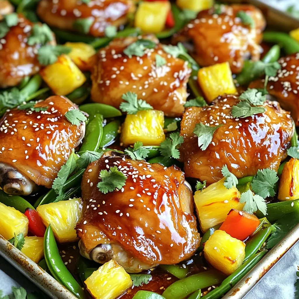 Savory Sheet Pan Teriyaki Pineapple Chicken Dish