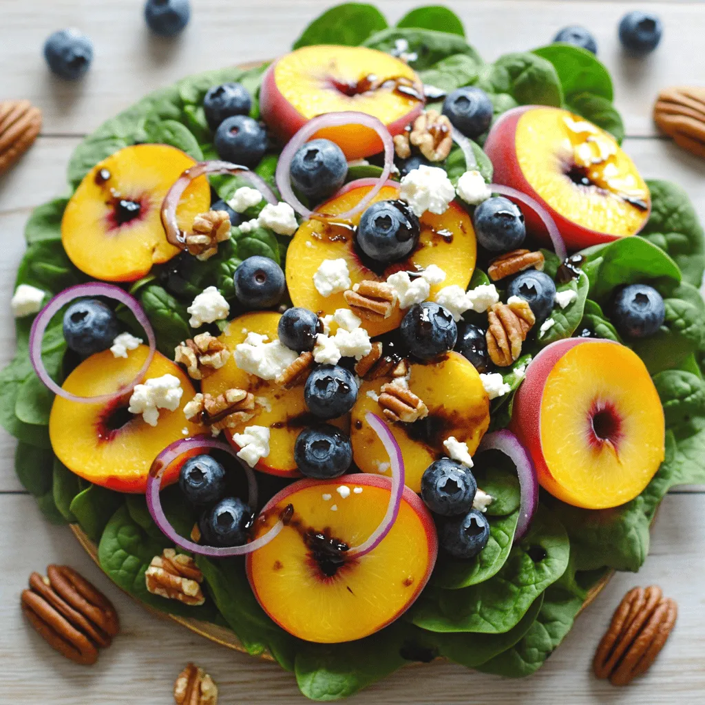 Blueberry Peach Feta Salad Fresh and Flavorful Delight