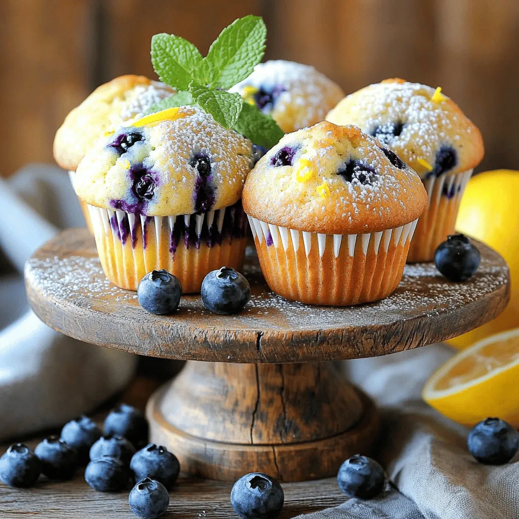 Blueberry Lemon Yogurt Muffins Fluffy and Delicious