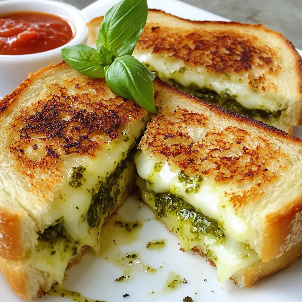 Pesto Grilled Cheese Delightfully Cheesy Goodness