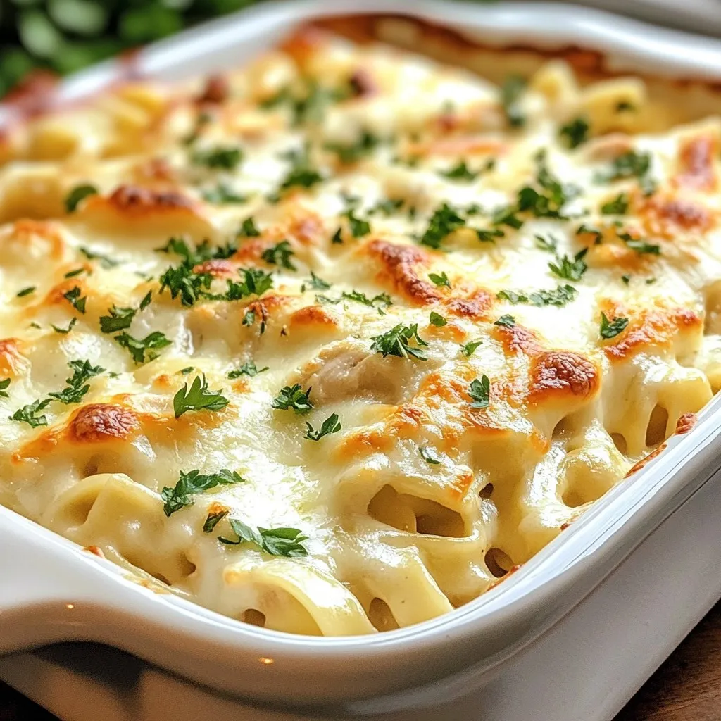 Baked Chicken Alfredo Delightfully Creamy Dish