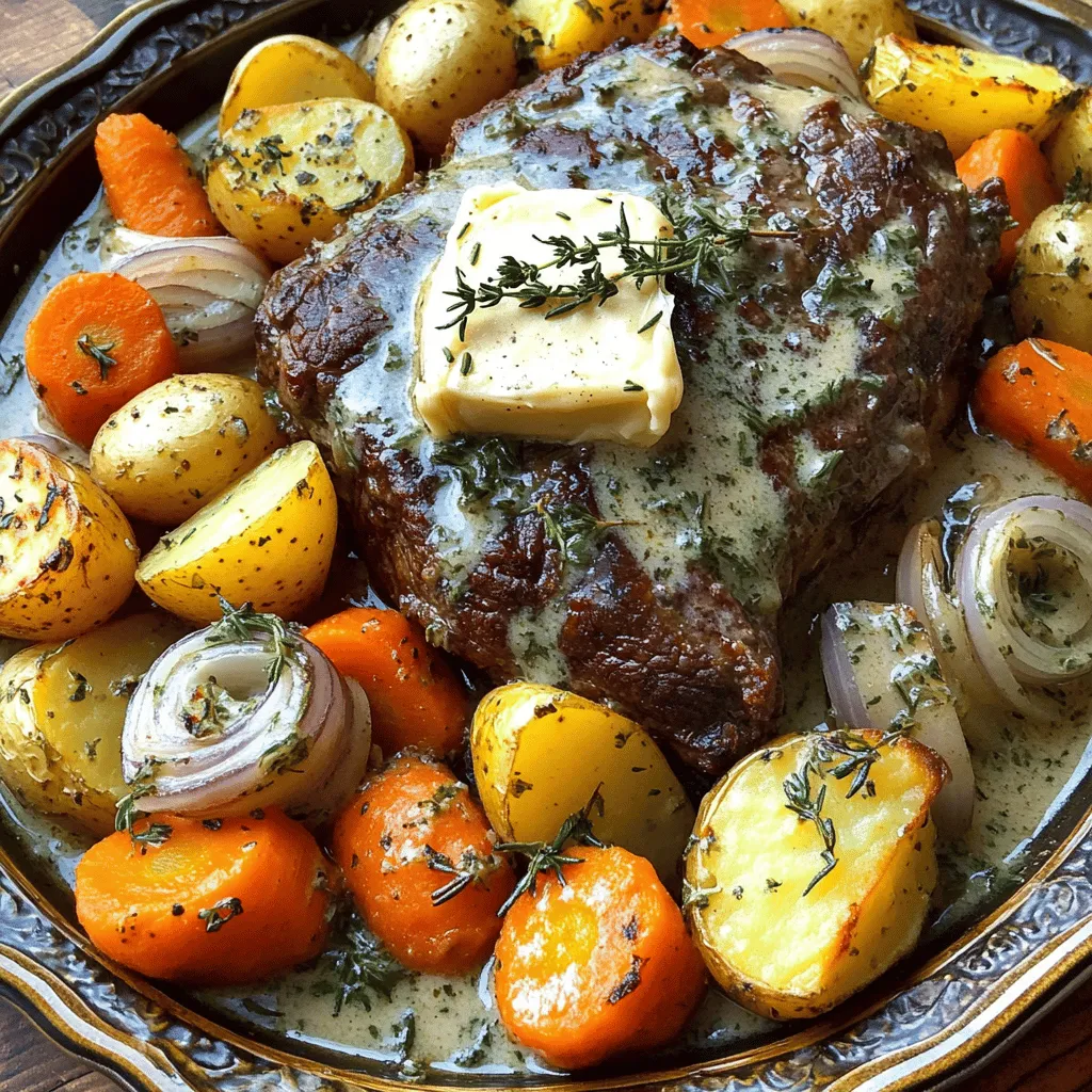 Creamy Garlic-Herb Butter Pot Roast Savory Delight