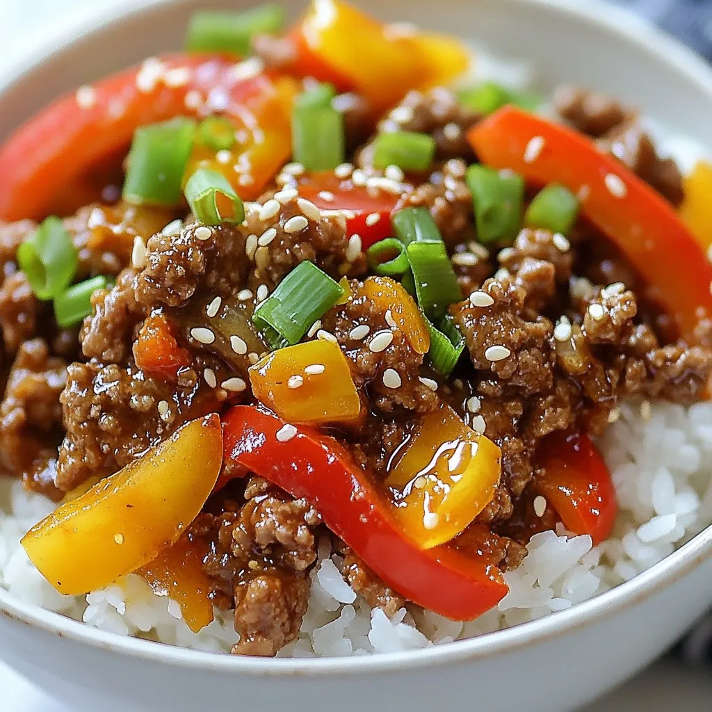 Korean Ground Beef Bowl Savory and Quick Dish