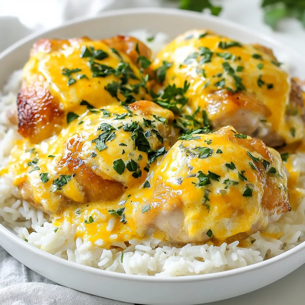 Creamy Smothered Chicken and Rice Tasty Delight