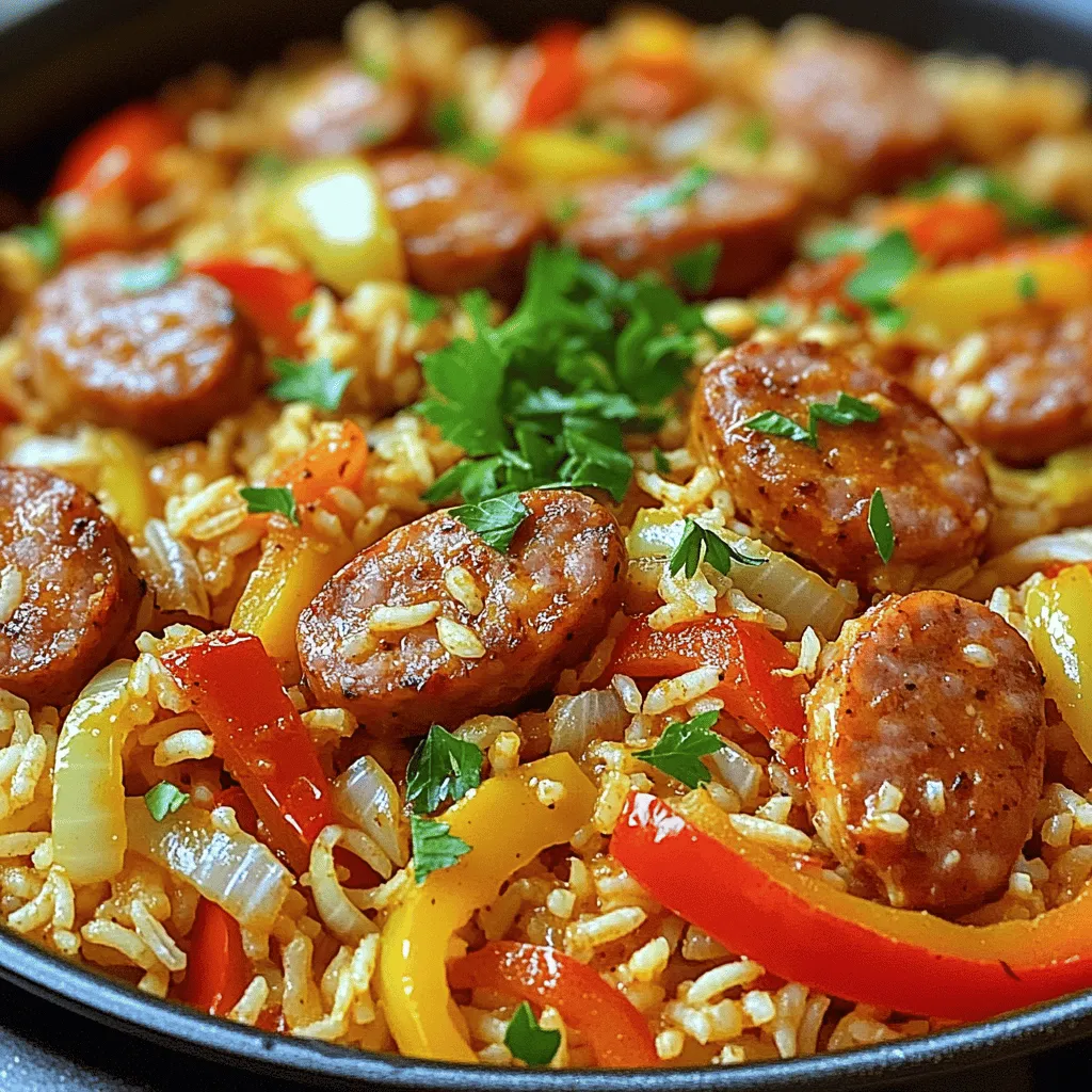 One-Pan Cajun Chicken Sausage &#038; Rice Flavorful Dish