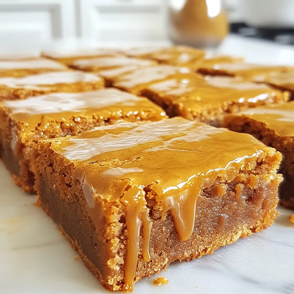 Gooey Biscoff Blondies Delightful and Simple Treat