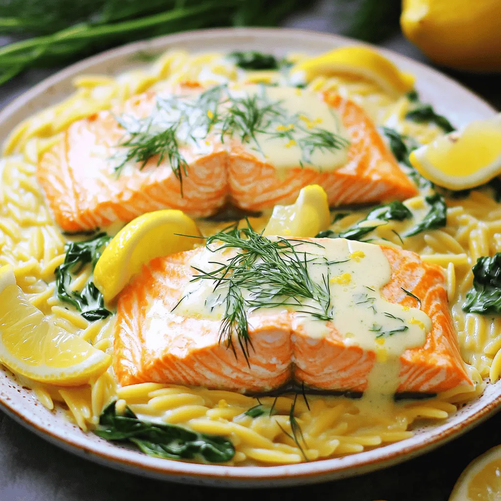 Creamy Lemon Dill Salmon Orzo Flavorful Dinner Idea