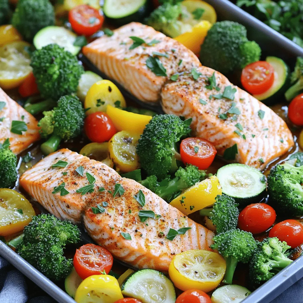 Sheet Pan Salmon and Vegetables Quick and Tasty Meal