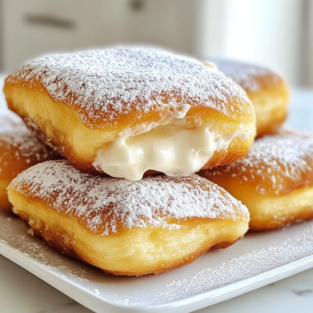 Hazelnut Cream Beignets Delightful Sweet Treats