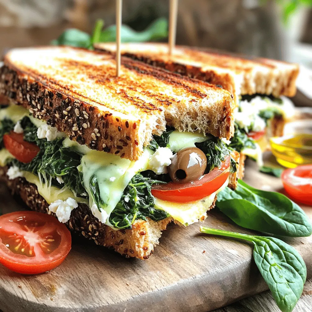 Mediterranean Spinach Grilled Cheese Delightful Recipe