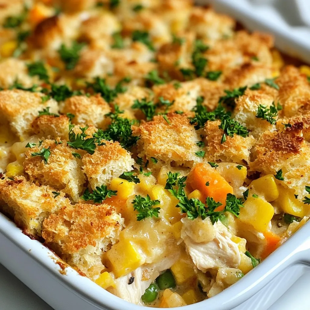 Cozy Chicken &#038; Stuffing Casserole Simple Family Meal