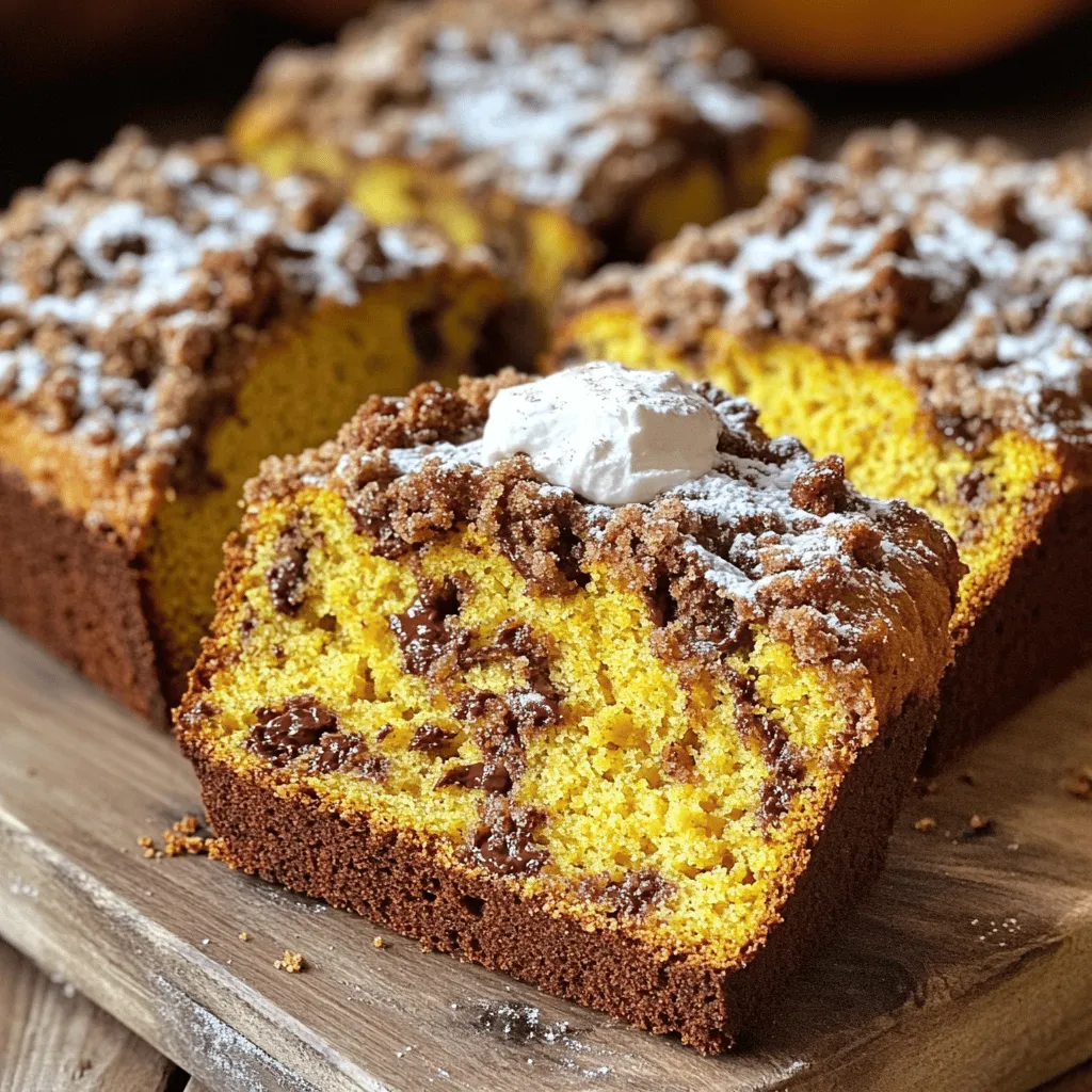 Pumpkin Chocolate Chip Streusel Bread Delight