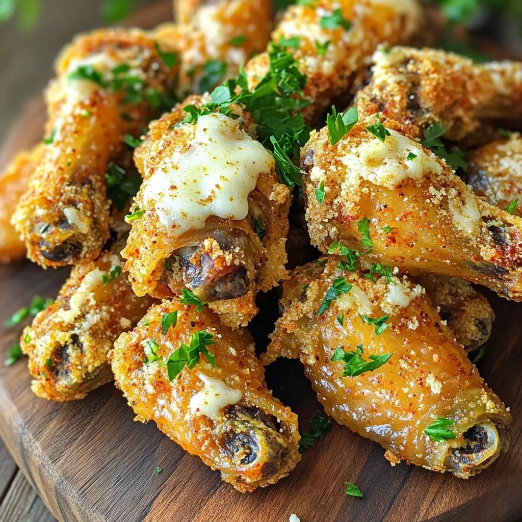 Air Fryer Garlic Parmesan Wings Crispy and Flavorful