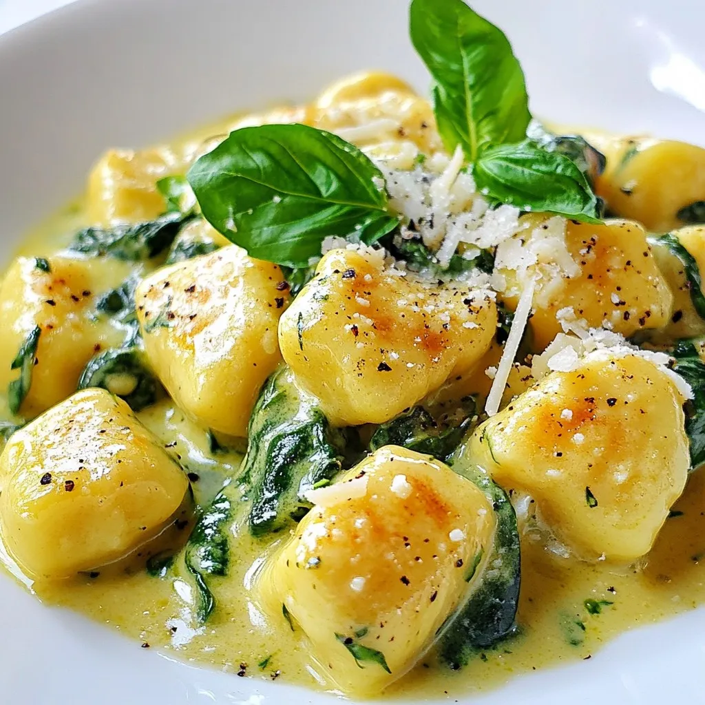 Ultra Creamy Spinach Feta Gnocchi Delightful Dish