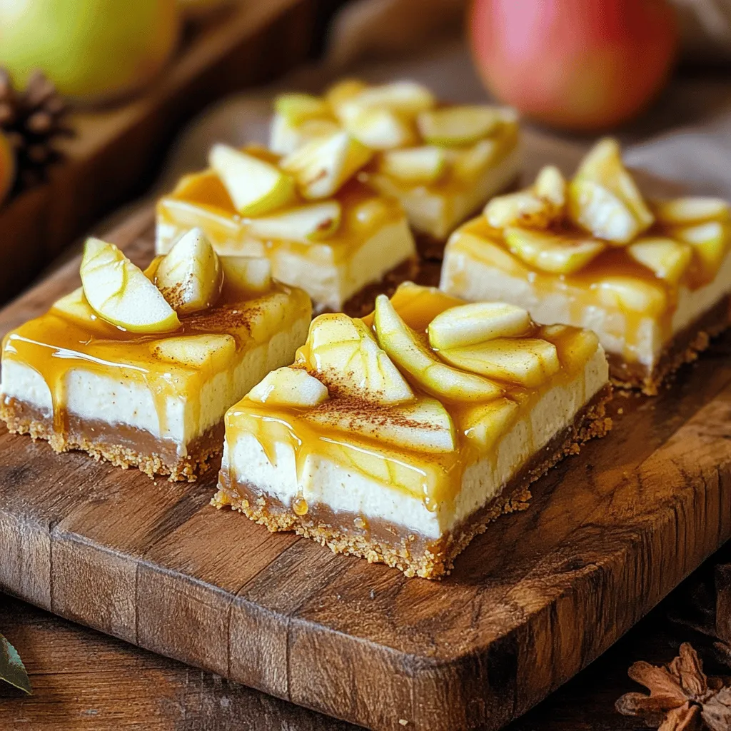 Caramel Apple Cheesecake Bars Delightful Fall Treat