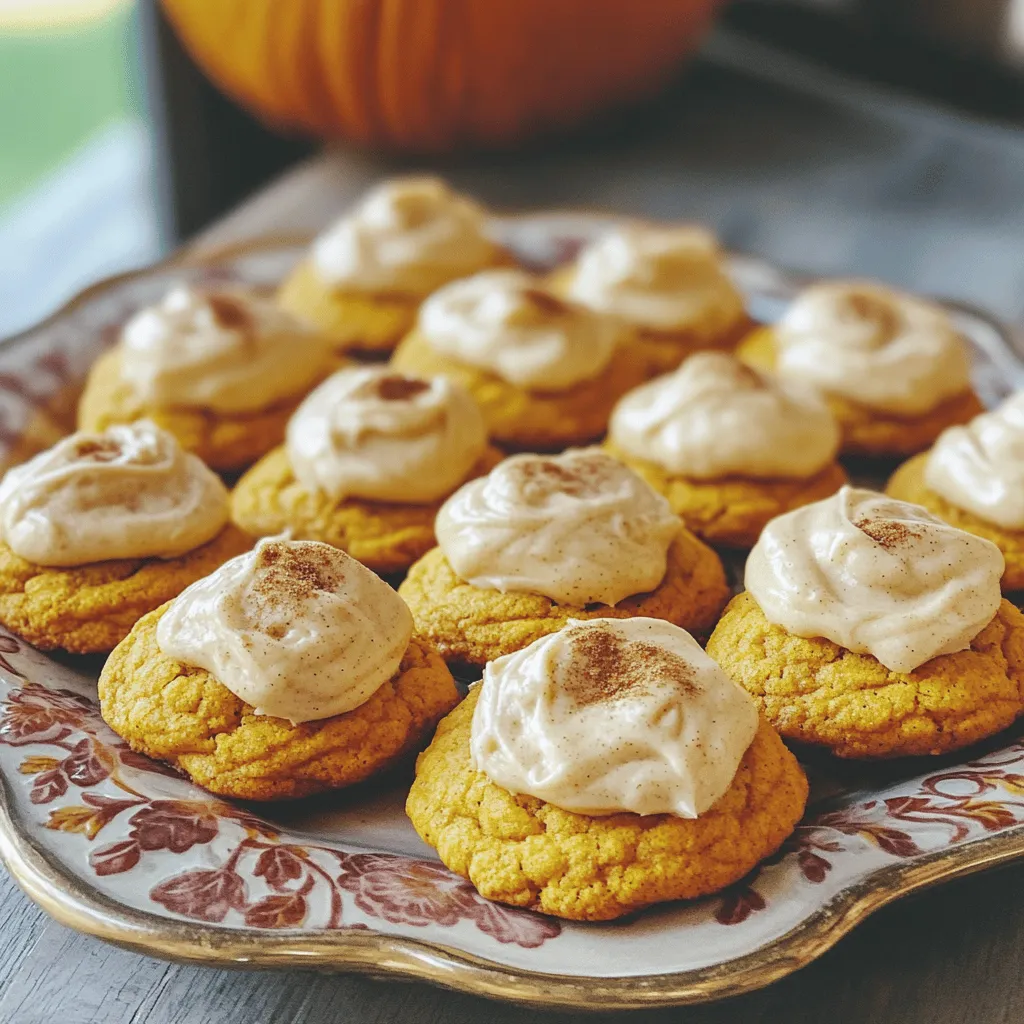 Soft Pumpkin Cookies with Cinnamon Frosting Delight
