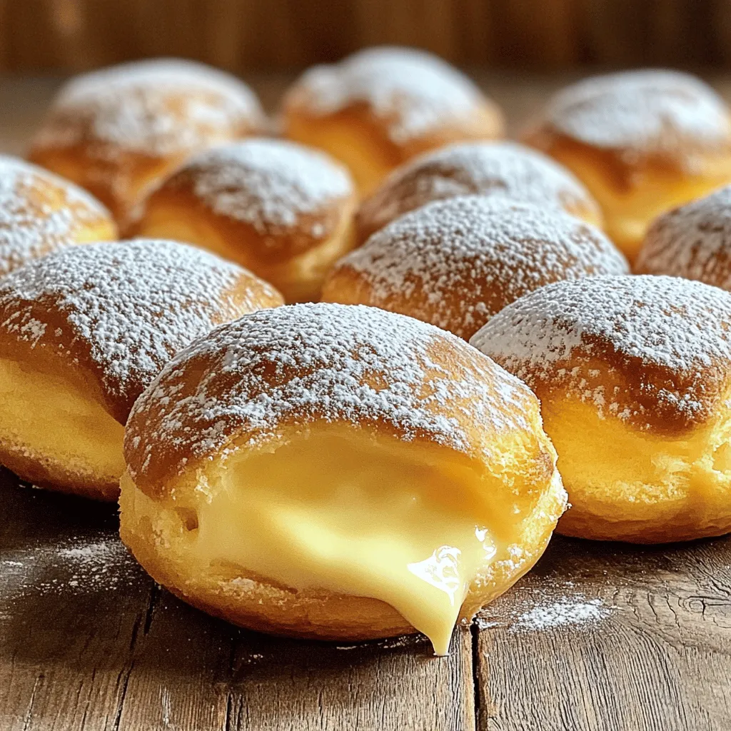 Italian Custard Bomboloni Delightful Homemade Treat