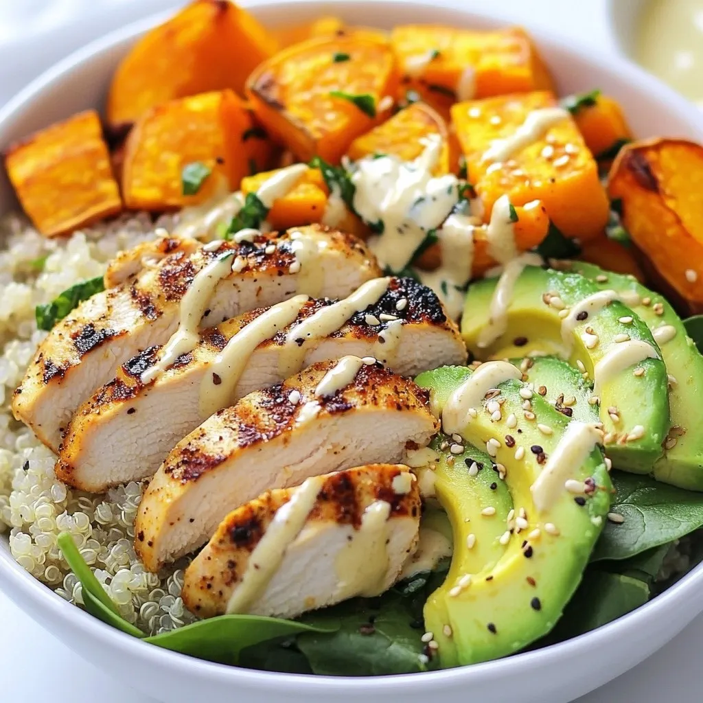 Grilled Chicken &#038; Sweet Potato Power Bowl Delight