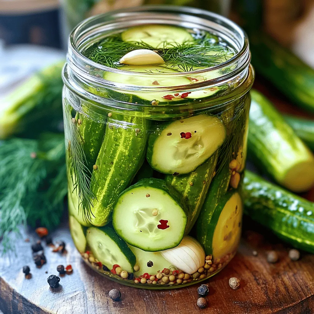 Garlic Dill Pickles Flavorful Crunchy Snack Delight