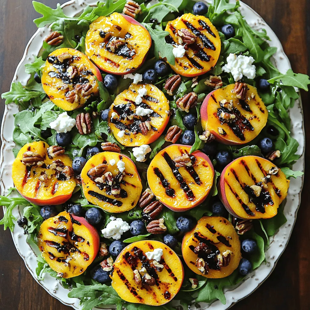 Grilled Peach Blueberry Salad Fresh and Flavorful Dish