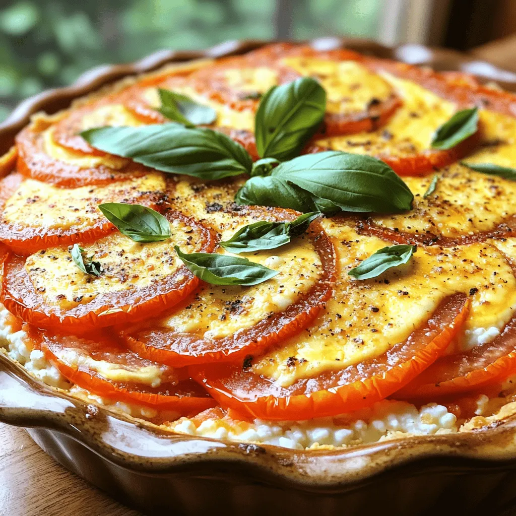 Easy Crustless Tomato Pie Delicious and Simple Recipe