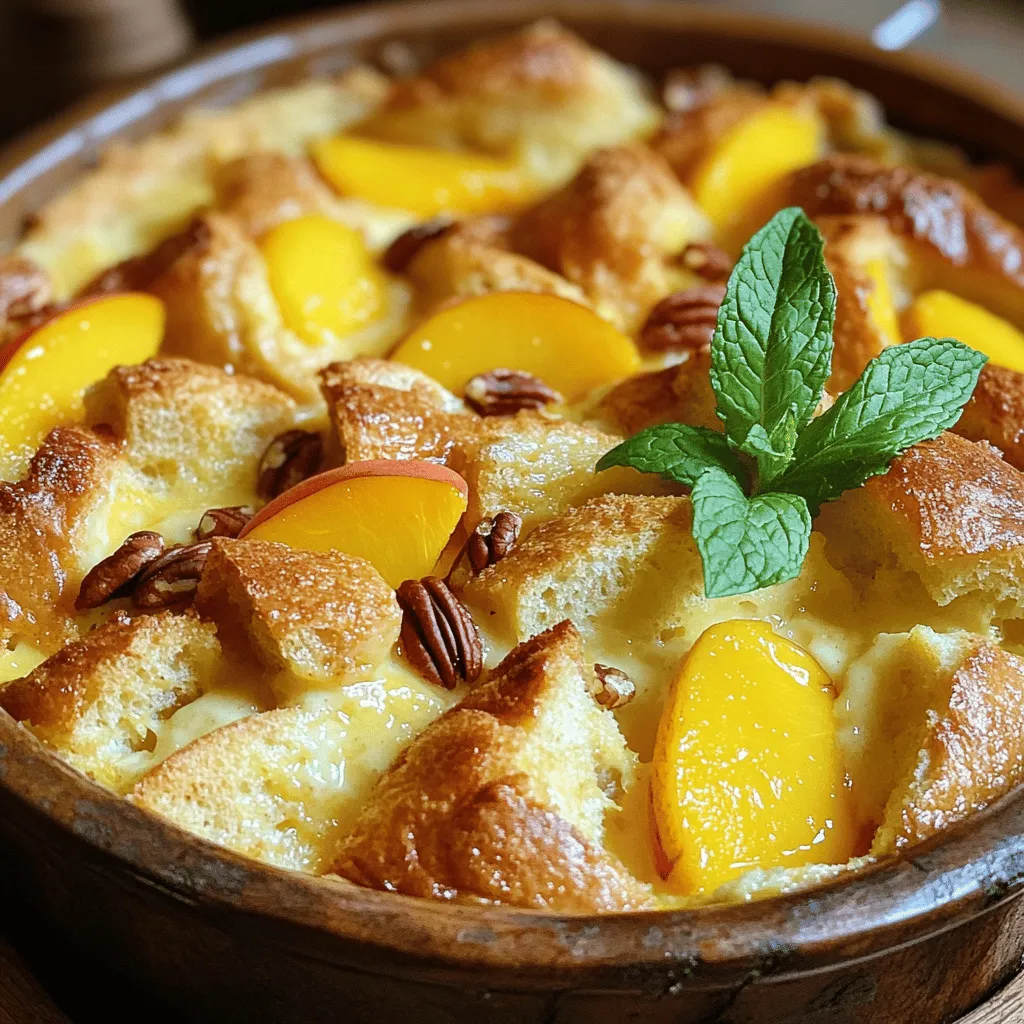 Peach Bread Pudding Delightful Comforting Dessert