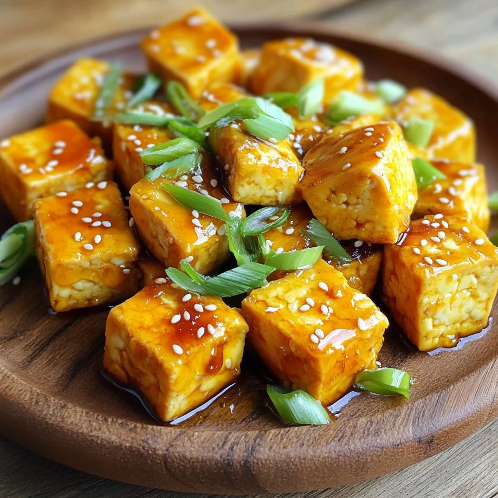 Air Fryer Crispy Honey Sriracha Tofu Delight