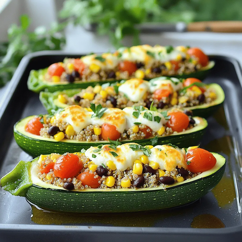 Air Fryer Stuffed Zucchini Boats Flavorful and Healthy