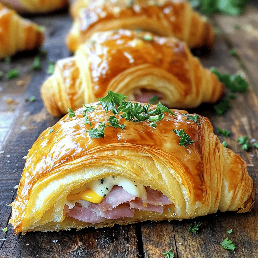 Baked Ham and Cheese Croissants Delightful Recipe